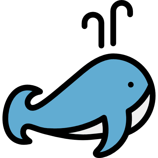 Whale wildlife sea life animals icon