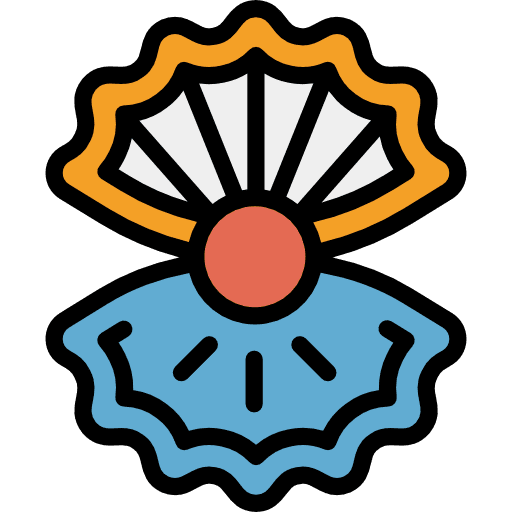 Shell mollusk scallop shell icon