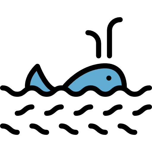 Whale animal aquatic aquarium icon