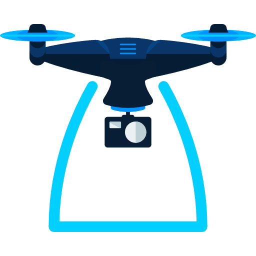 Drone transportation drone technology icon