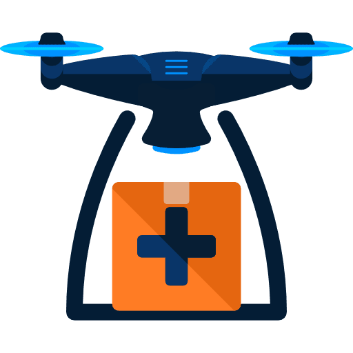 Drone transportation fly drone icon
