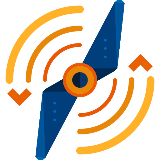 Airscrew propeller electronics drone icon