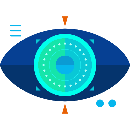 Bionic contact lens virtual reality electronics bionic contact lens icon