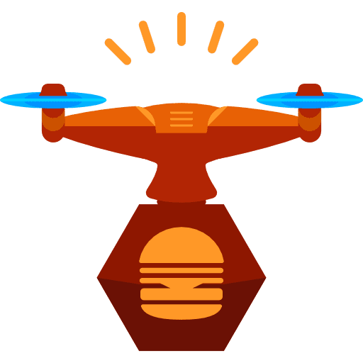 Drone transport electronics fly icon