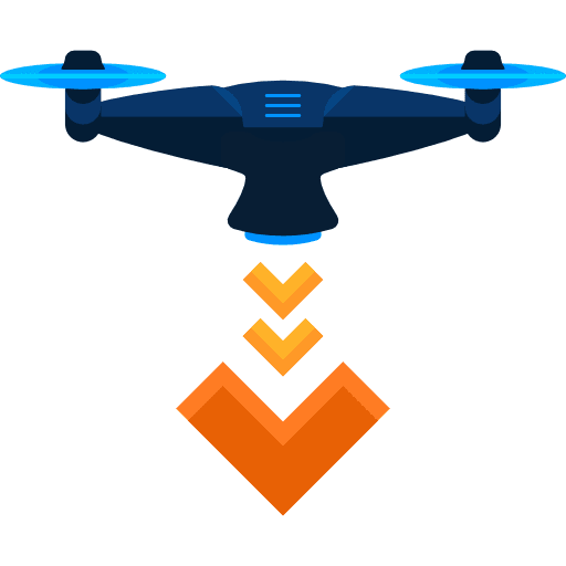 Drone transport drone fly icon