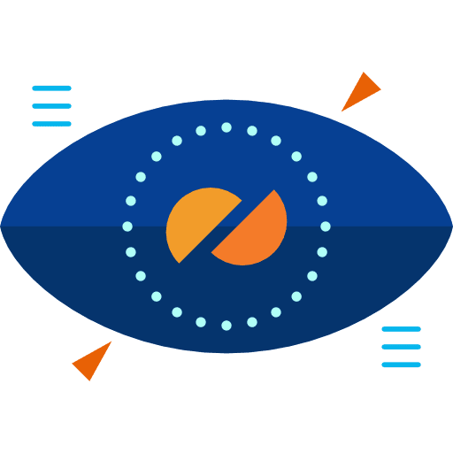 Bionic contact lens virtual reality multimedia digital icon