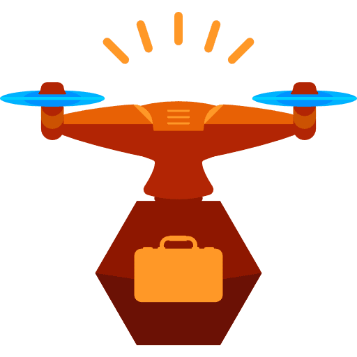 Drone transport drone transportation icon