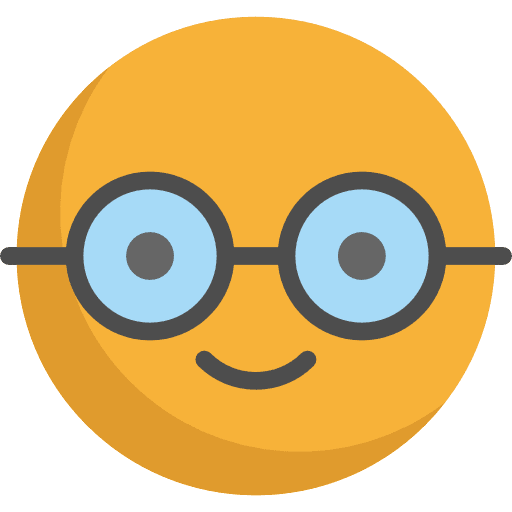 Nerd smileys nerd emoji icon