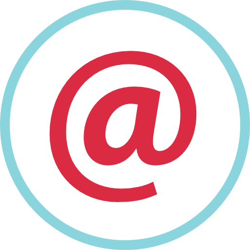 At at signs seo and web icon