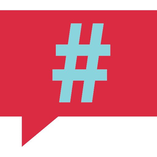 Hashtag shapes and symbols punctuation social icon