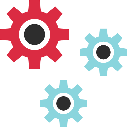 Settings metal gear seo and web tools and utensils icon