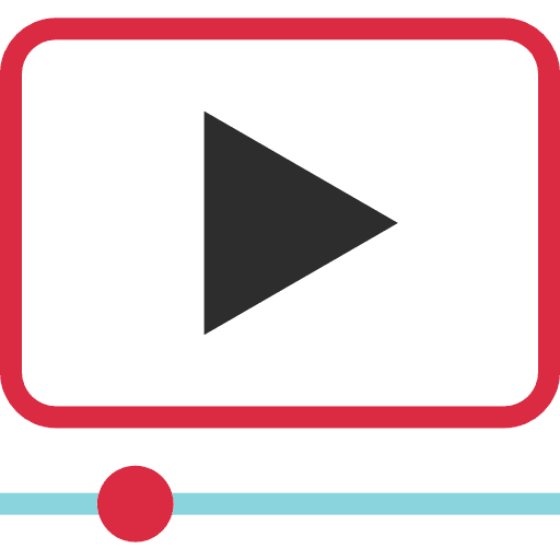 Video player interface play button seo and web icon