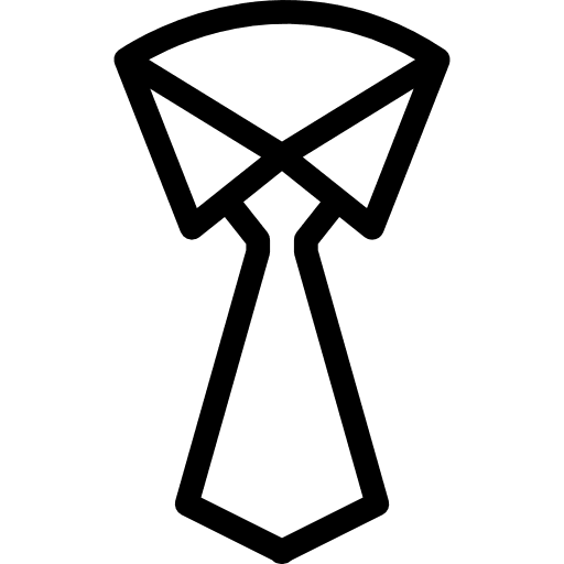 Tie accessory fashion business and finance icon