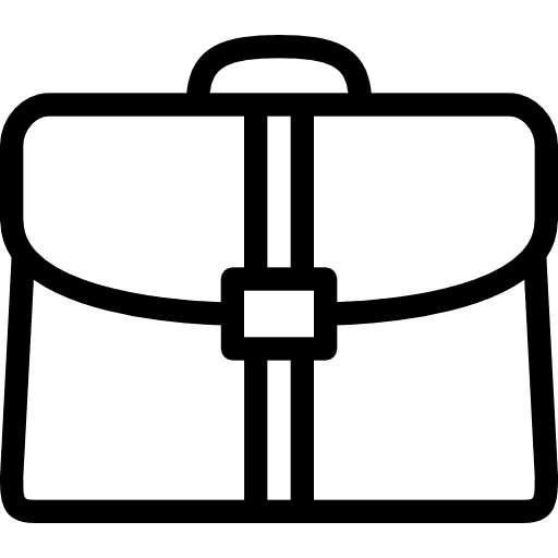 Briefcase portfolio bag business icon