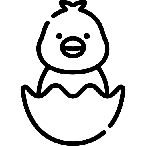 Chicken animal kingdom animals egg shell icon