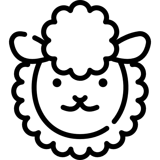 Sheep animals farming sheeps icon