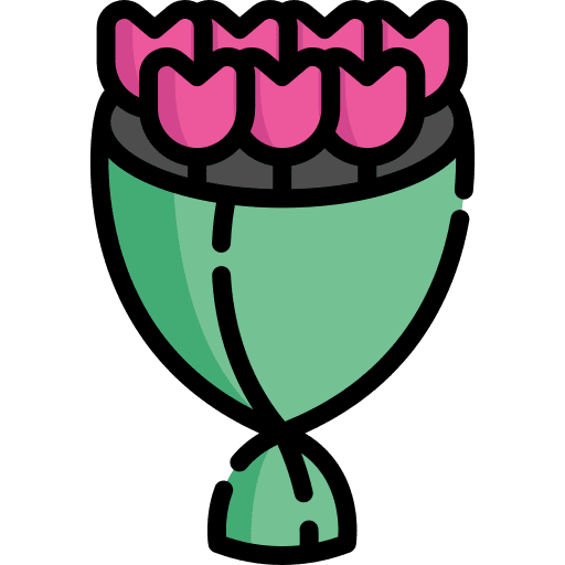 Bouquet botanical nature flowers icon