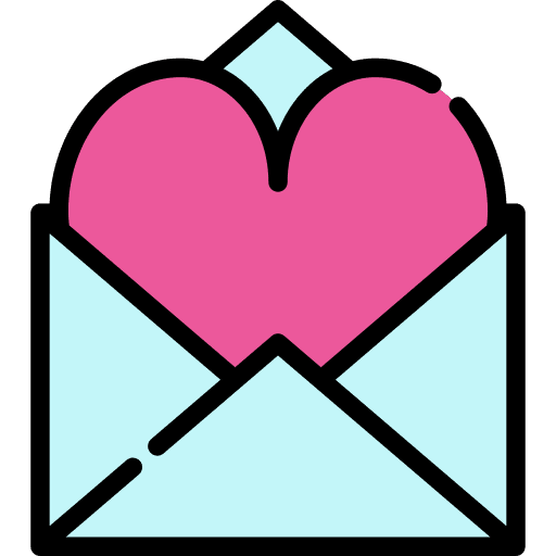 Email email interface heart icon