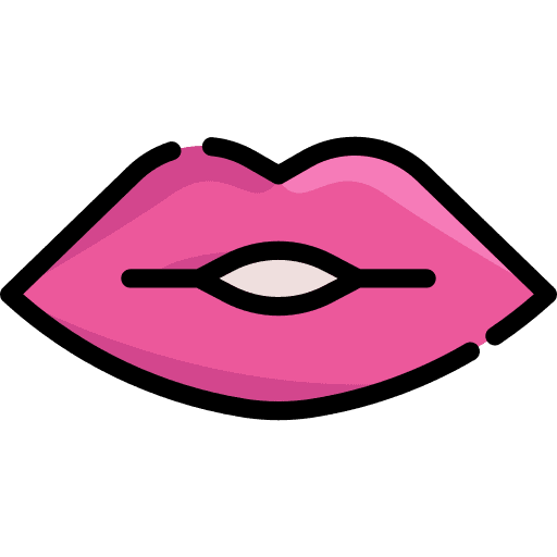 Lips girly icons love body part icon