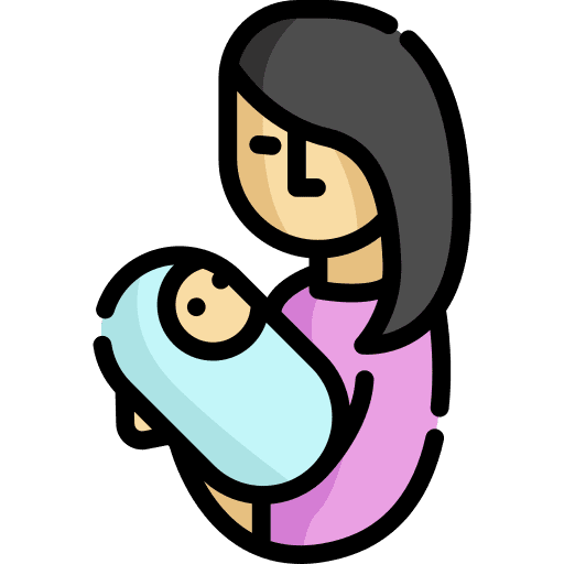 Newborn motherhood newborn woman icon