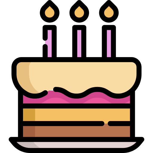 Birthday cake food and restaurant dessert food icon