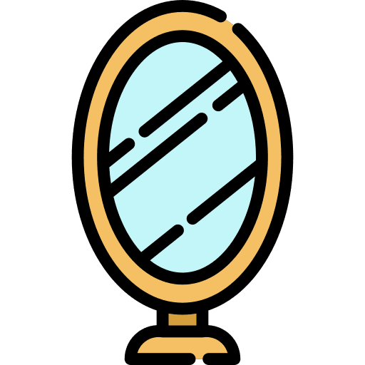 Mirror grooming lipstick beauty salon icon