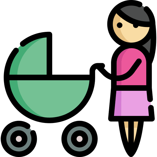Mother motherhood baby stroller childhood icon