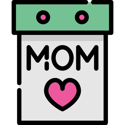 Calendar time and date date mothers day icon