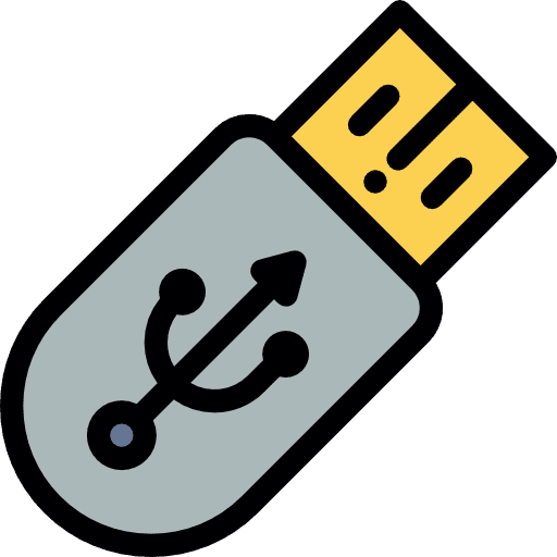 Data storage technology pendrive multimedia icon