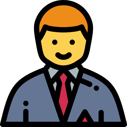 Boss man management people icon