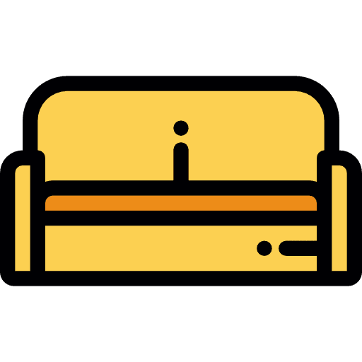 Couch sitting comfort seat icon