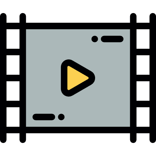 Multimedia player video player filming technology icon