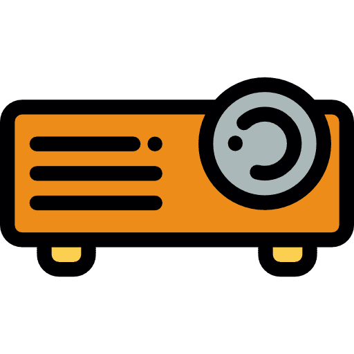 Video player projecting cinema video player icon