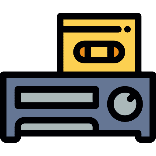 Video tape video player vhs video tape icon