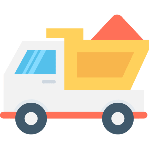Dump truck transportation transport truck icon