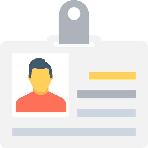 Id card id card seo and web business icon