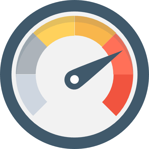 Speedometer seo and web bandwidth measuring icon