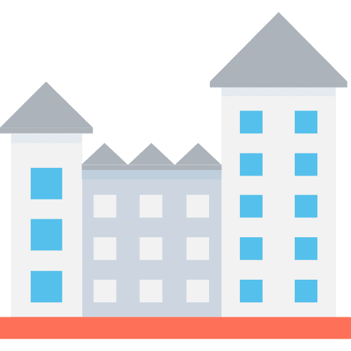 Buildings flats skyscraper buildings icon