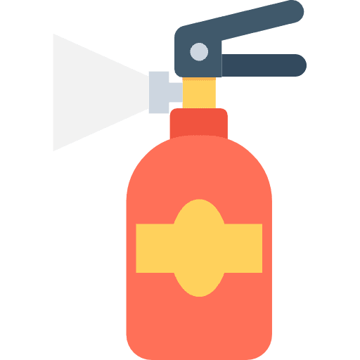 Fire extinguisher emergency safety firefighting icon