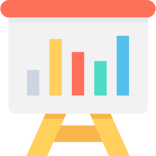 Presentation seo and web stand presentation icon