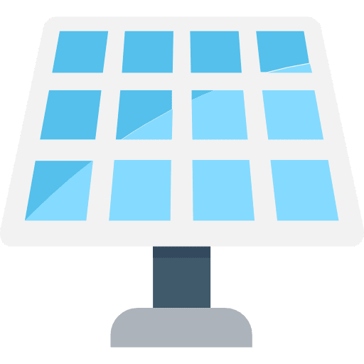Solar panel industry solar energy technology icon