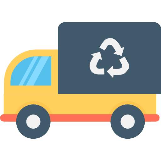 Truck transportation deliver recycle icon