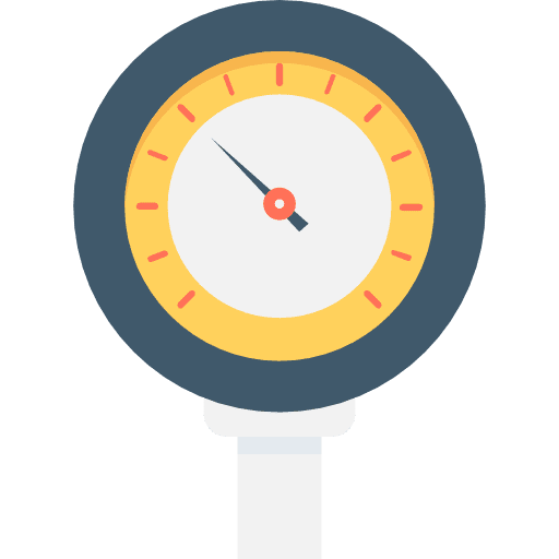 Gauge danger indicator measurement icon
