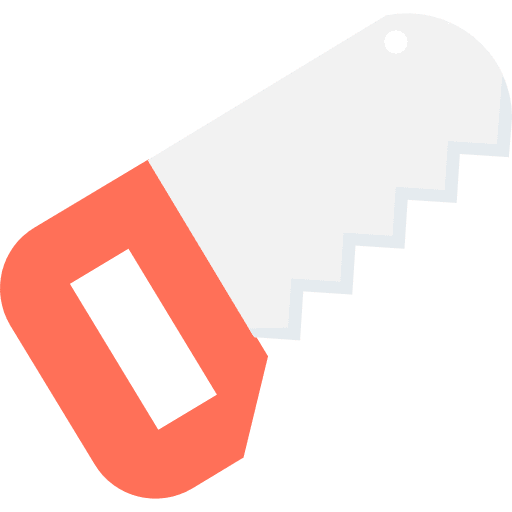 Saw carpenter hacksaw sawing icon