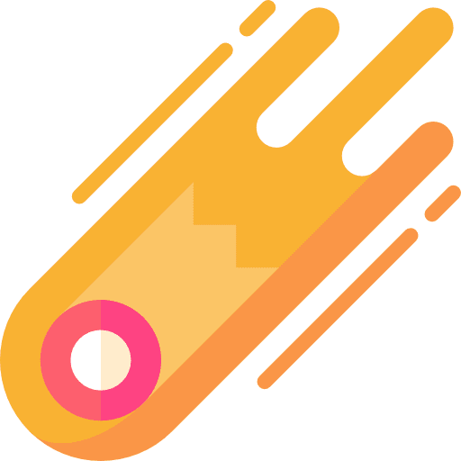 Comet astronomy asteroid space icon