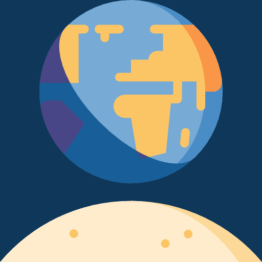 Planet earth global education astronomy icon