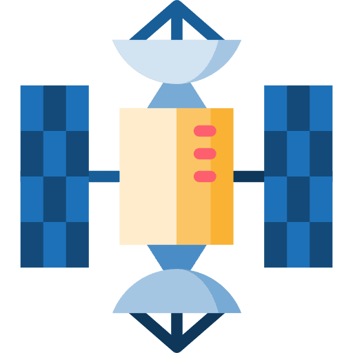 Satellite communication satellite technology icon