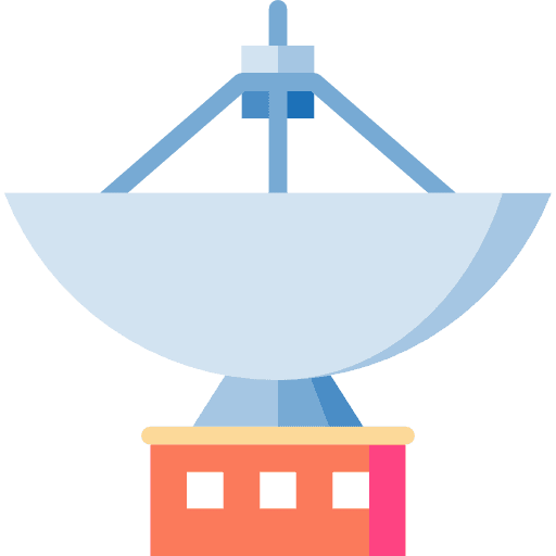 Satellite dish radar wireless technology icon