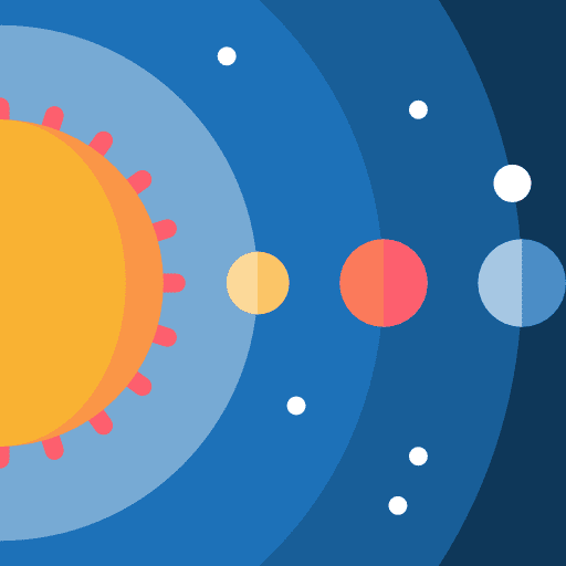Solar system orbit moons miscellaneous icon