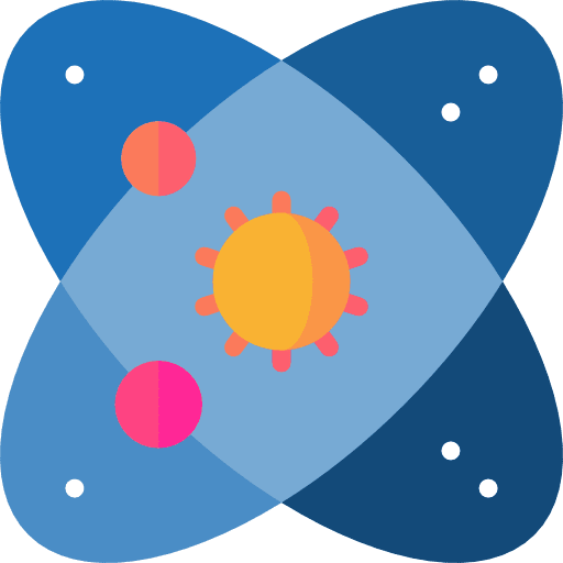 Solar system solar system moons orbit icon